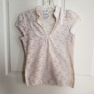 Old Navy Ivory Lace Shirt.
